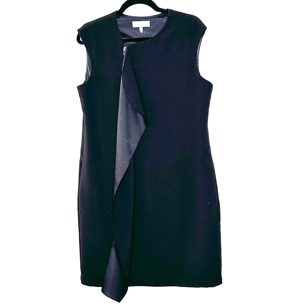 REISS Cora Sleeveless Ruffle Shift Dress 10 - Picture 4 of 8